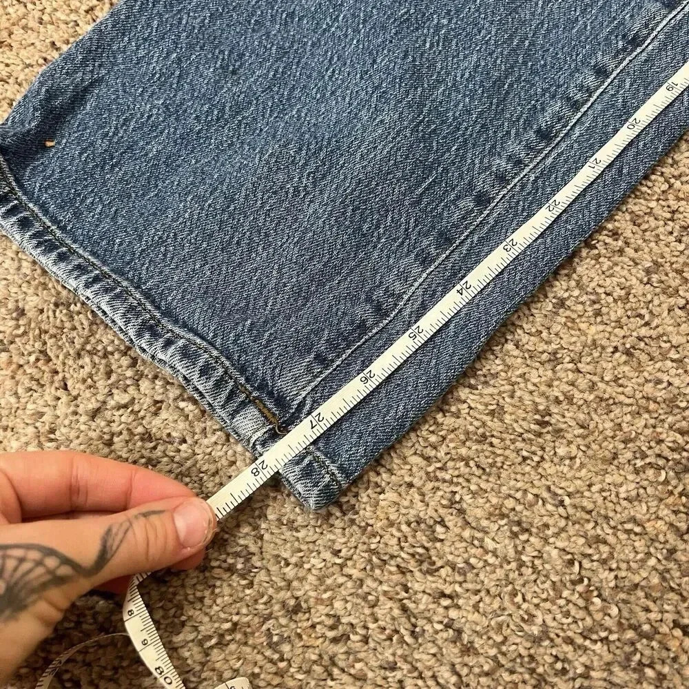 Selected Homme Mens Jeans 36 X 34 Indigo Med Blue Wide Kobe Vintage Wash RIM-AFO - Picture 6 of 16
